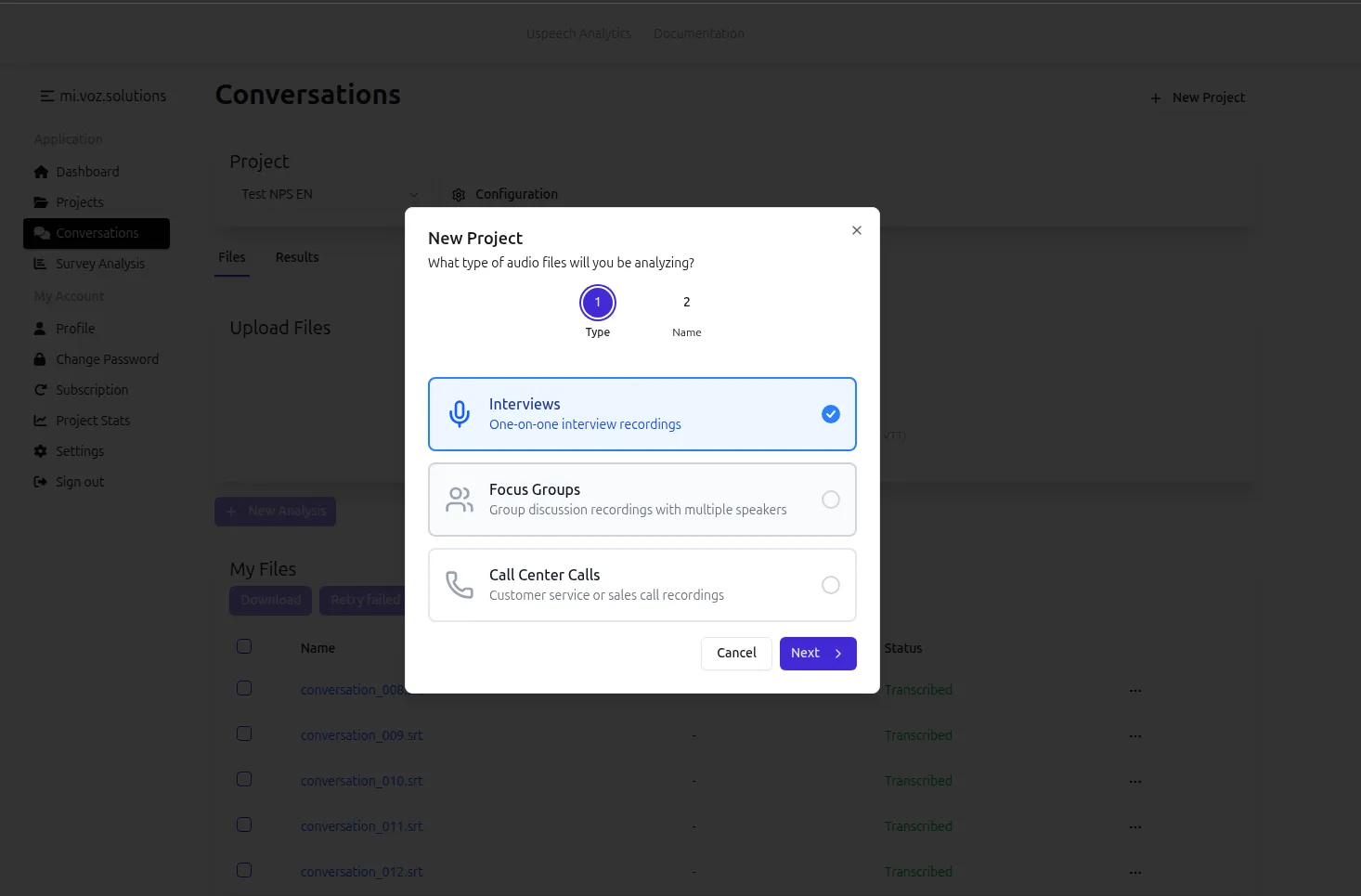Project configuration