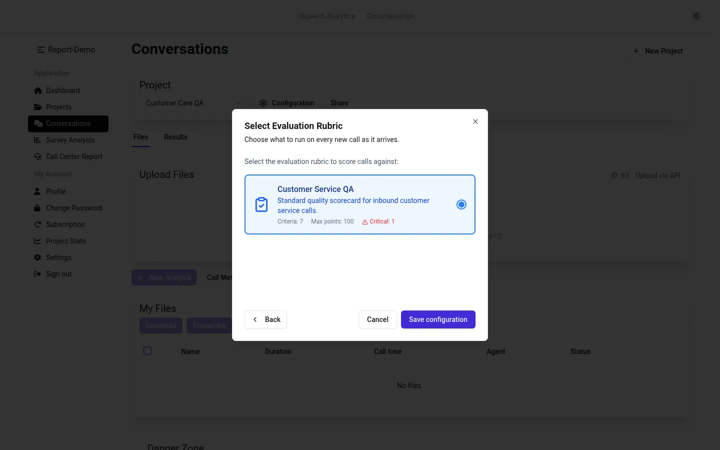 Choosing the rubric for automatic scoring